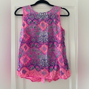 Lilly Pulitzer Pink and Purple Patterned Tank Top